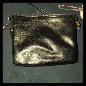 Black leather cross body